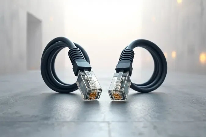 Comparação visual entre cabos de rede Cat6 e Cat6a mostrando diferença de espessura, blindagem e tamanho dos conectores.