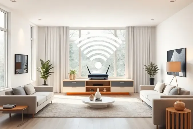 Roteador posicionado em prateleira central para melhorar a cobertura do sinal wi-fi