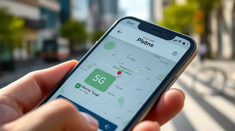 Consulta de mapa de cobertura 5G Claro em smartphone para verificar sinal disponível.