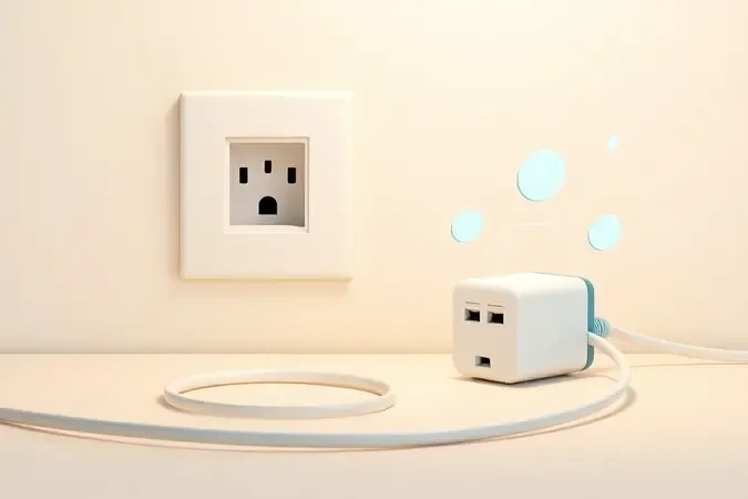 Dicas para escolher kit powerline com tomada, cabo de rede e adaptador apresentados em cena 3D conceitual
