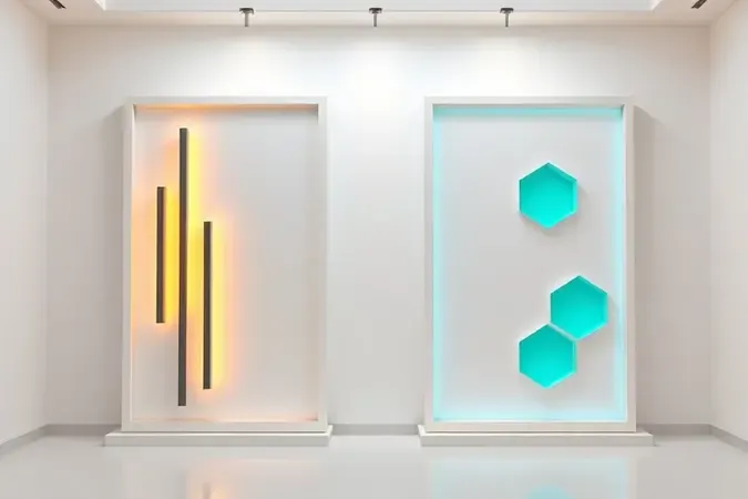 Comparativa visual entre tecnologias Wi-Fi 5 e Wi-Fi 6 com elementos abstratos de antena iluminados