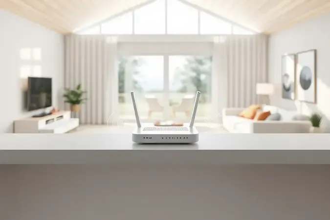 Local ideal para instalar roteador em ambiente residencial moderno e claro
